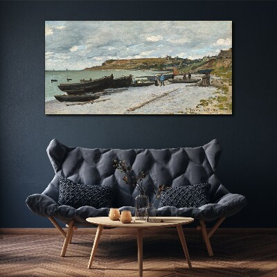 Canvas schilderij Een rustige haven op een zomerdag