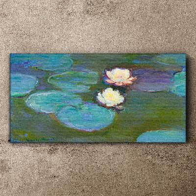 Schilderij op doek Waterlelies