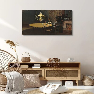 Foto op canvas Avond aan tafel