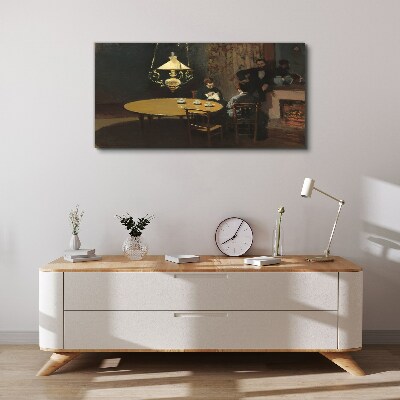 Foto op canvas Avond aan tafel