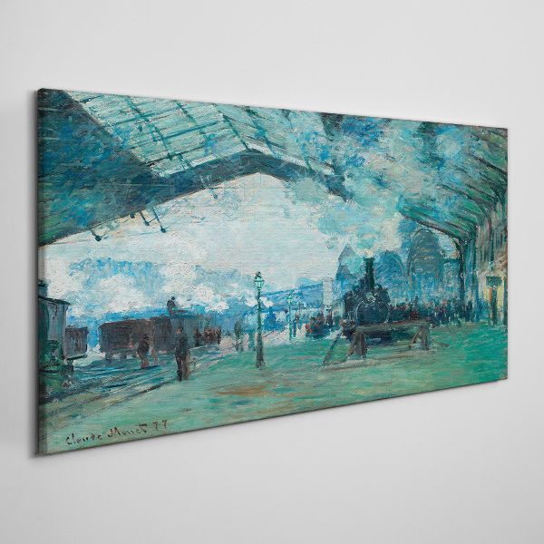 Canvas schilderij treinstation van Parijs