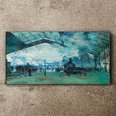 Canvas schilderij treinstation van Parijs