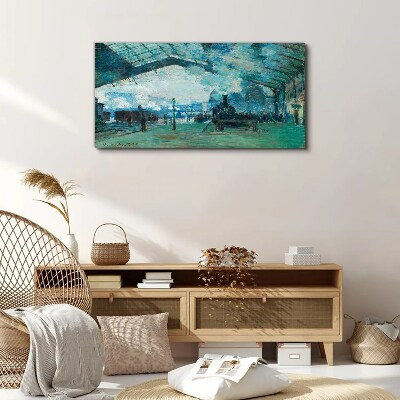 Canvas schilderij treinstation van Parijs