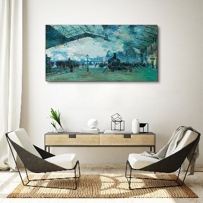 Canvas schilderij treinstation van Parijs