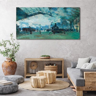 Canvas schilderij treinstation van Parijs