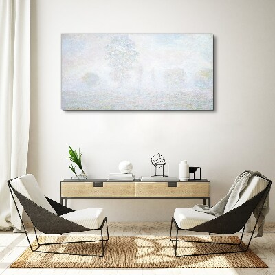 Schilderij op doek Mistig landschap