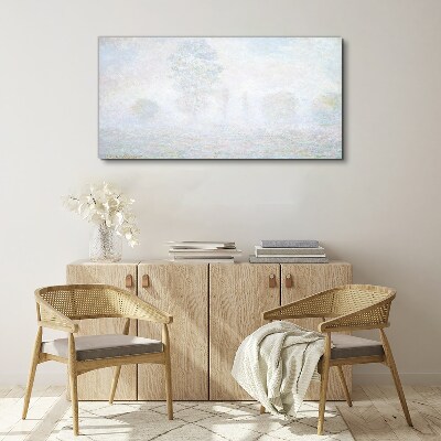 Schilderij op doek Mistig landschap