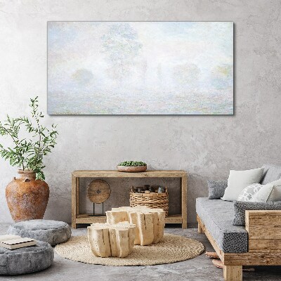 Schilderij op doek Mistig landschap