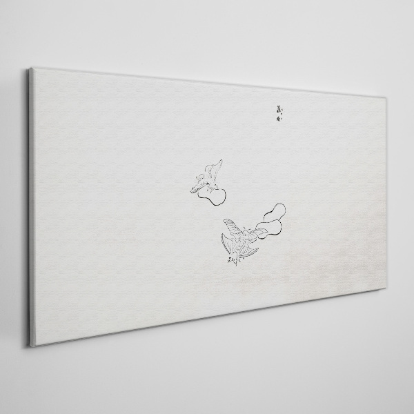 Canvas schilderij Delicate vogels op de achtergrond