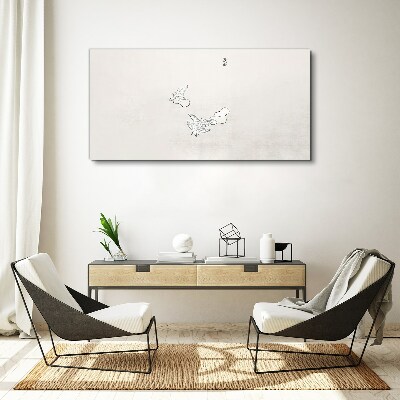 Canvas schilderij Delicate vogels op de achtergrond