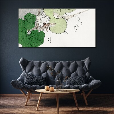 Foto op canvas Vlinders en planten in harmonie