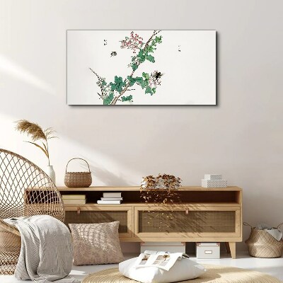 Foto op canvas Bloementak met insecten