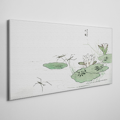 Canvas schilderij Waterlelies op de vijver