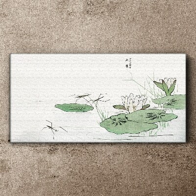 Canvas schilderij Waterlelies op de vijver