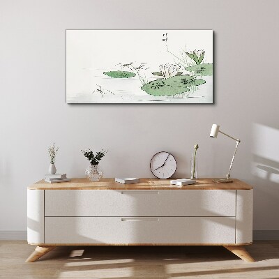 Canvas schilderij Waterlelies op de vijver