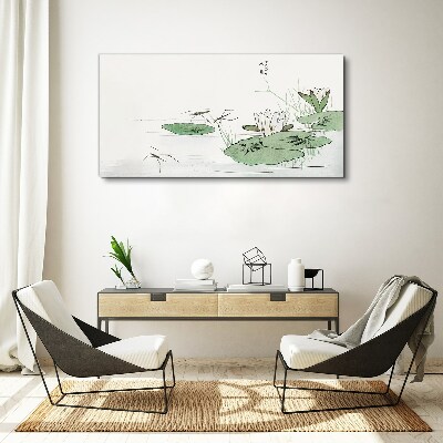 Canvas schilderij Waterlelies op de vijver