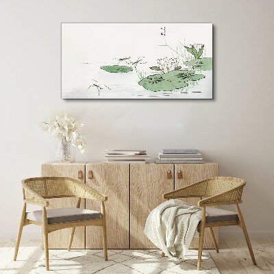 Canvas schilderij Waterlelies op de vijver