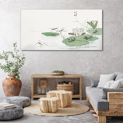 Canvas schilderij Waterlelies op de vijver