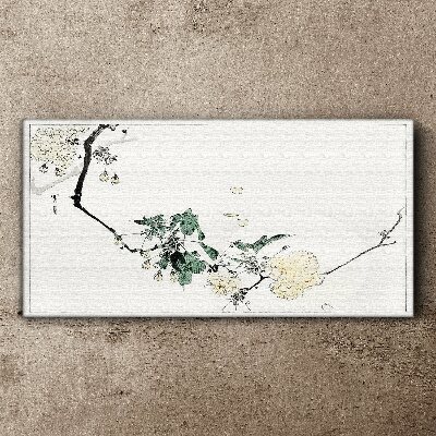 Canvas schilderij Een bloemenlandschap in delicate tinten