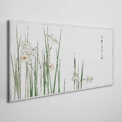 Schilderij op doek Bloemen in het gras