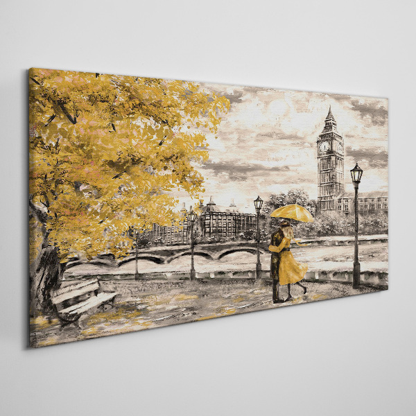 Canvas schilderij Gouden herfst in Londen