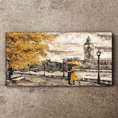 Canvas schilderij Gouden herfst in Londen