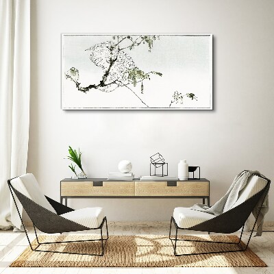 Schilderij op doek Een vogel op een tak