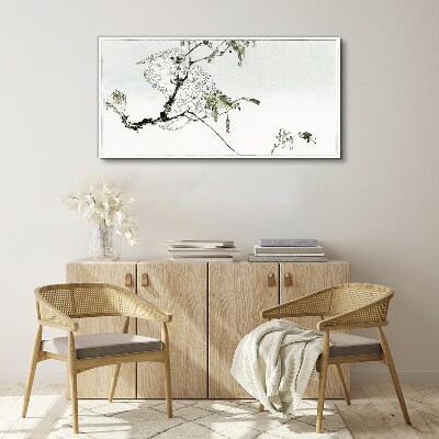 Schilderij op doek Een vogel op een tak