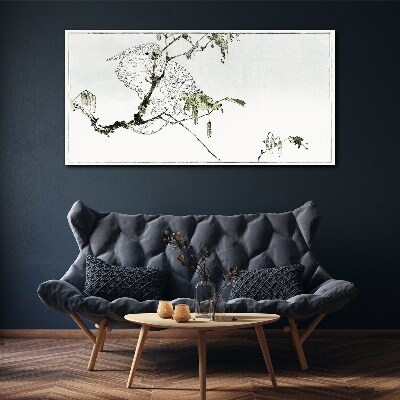 Schilderij op doek Een vogel op een tak