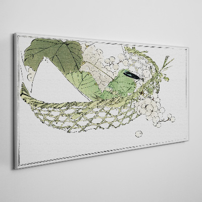 Canvas schilderij Groene fruitmand