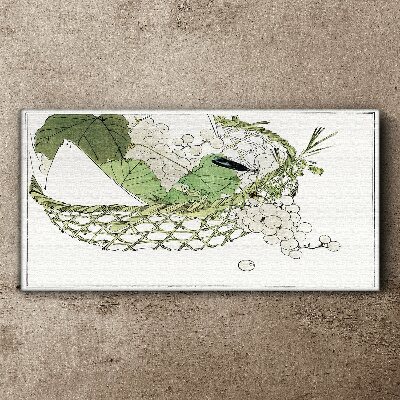 Canvas schilderij Groene fruitmand