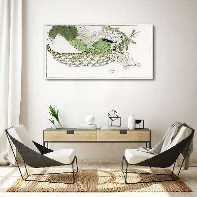 Canvas schilderij Groene fruitmand