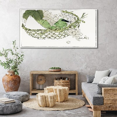 Canvas schilderij Groene fruitmand