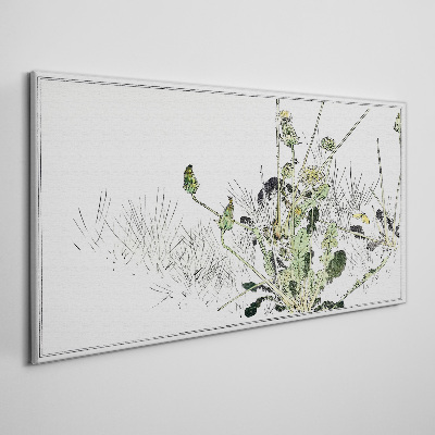Schilderij op doek Een plantenlandschap in delicate tinten