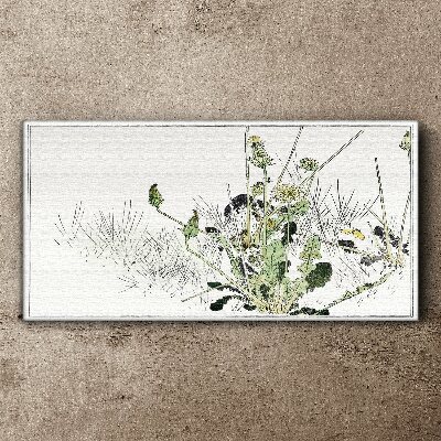 Schilderij op doek Een plantenlandschap in delicate tinten