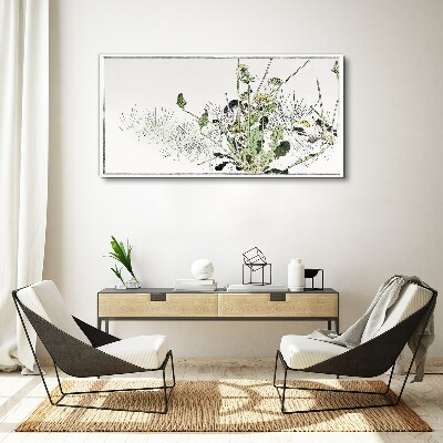 Schilderij op doek Een plantenlandschap in delicate tinten