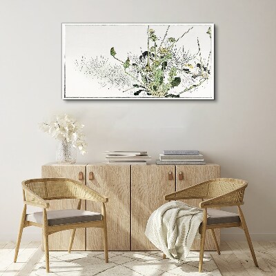 Schilderij op doek Een plantenlandschap in delicate tinten