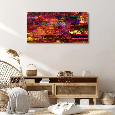 Schilderij op doek Kleurrijke abstractie in intense kleuren