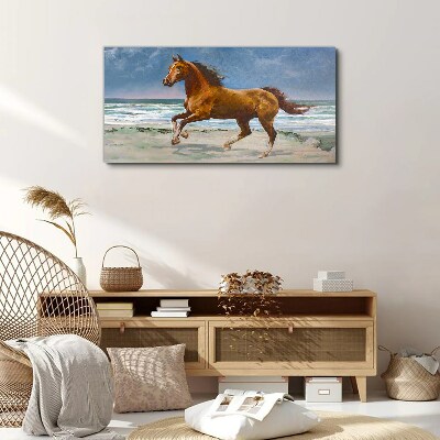 Foto op canvas Galopperend paard door onbekende kunstenaar
