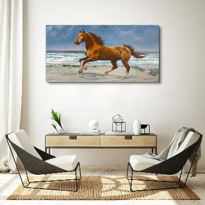 Foto op canvas Galopperend paard door onbekende kunstenaar
