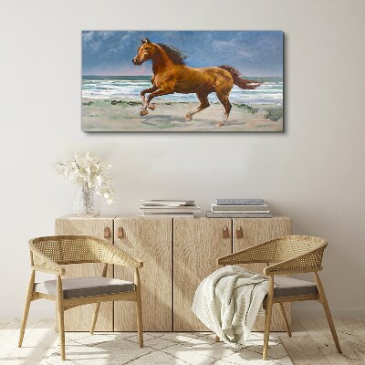 Foto op canvas Galopperend paard door onbekende kunstenaar