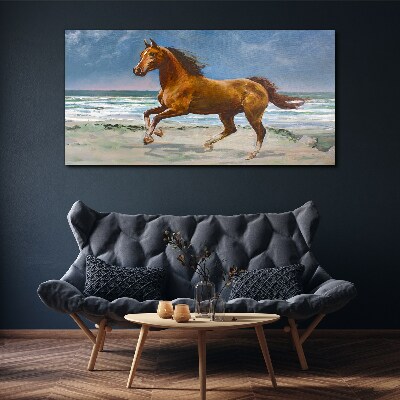 Foto op canvas Galopperend paard door onbekende kunstenaar