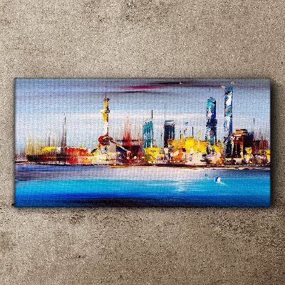 Canvas schilderij Modern stadsgezicht panorama