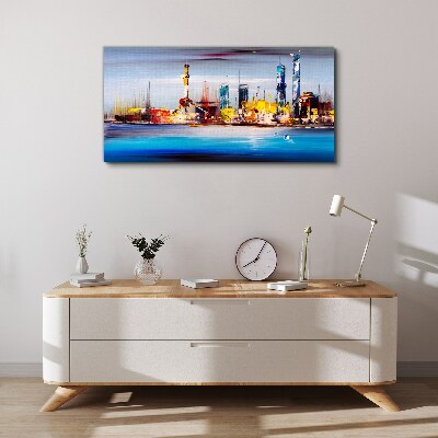 Canvas schilderij Modern stadsgezicht panorama