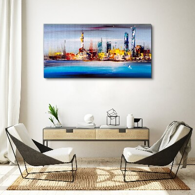 Canvas schilderij Modern stadsgezicht panorama