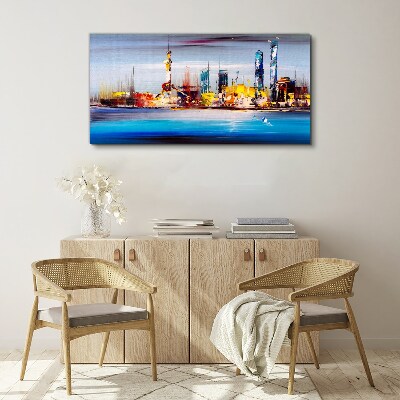 Canvas schilderij Modern stadsgezicht panorama