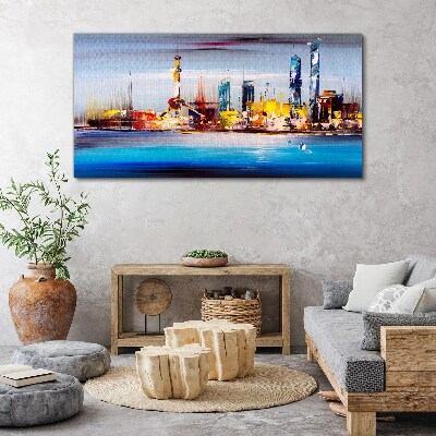 Canvas schilderij Modern stadsgezicht panorama