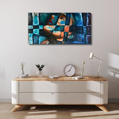 Schilderij op doek Fragmenten van emotie in kleur