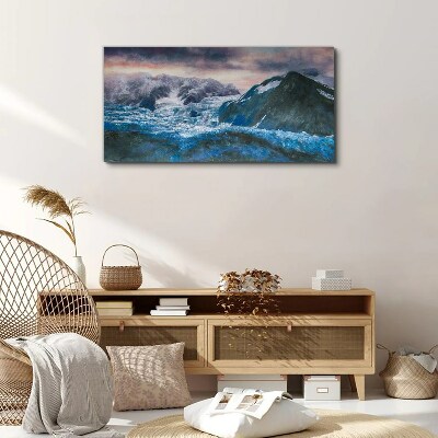 Foto op canvas IJzige berglandschappen