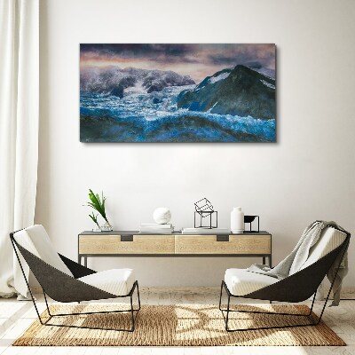 Foto op canvas IJzige berglandschappen